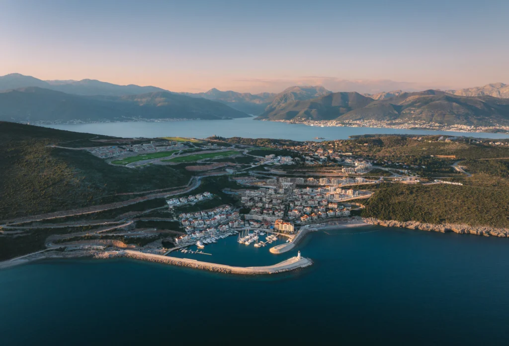 Luštica Bay Golf Course с высоты